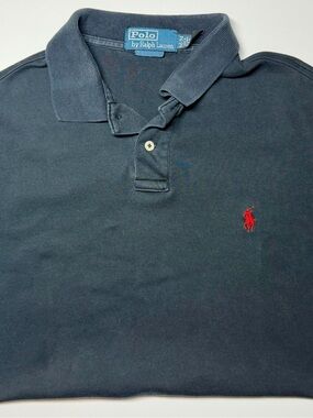 Polo Ralph Lauren Men’s Medium Black Custom Fit Short Sleeve Shirt Vintage